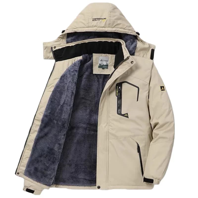 Men's Winter Parka with Fleece Hood