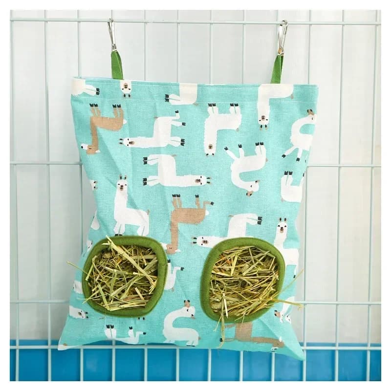 Hanging Hay Feeder Bag for Small Pets