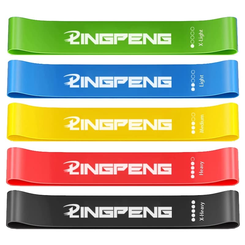 Resistance Loop Exercise Bands 5 Different Resistance Levels Elastic Band Suitable for Arm Leg Stretching and Strength Training