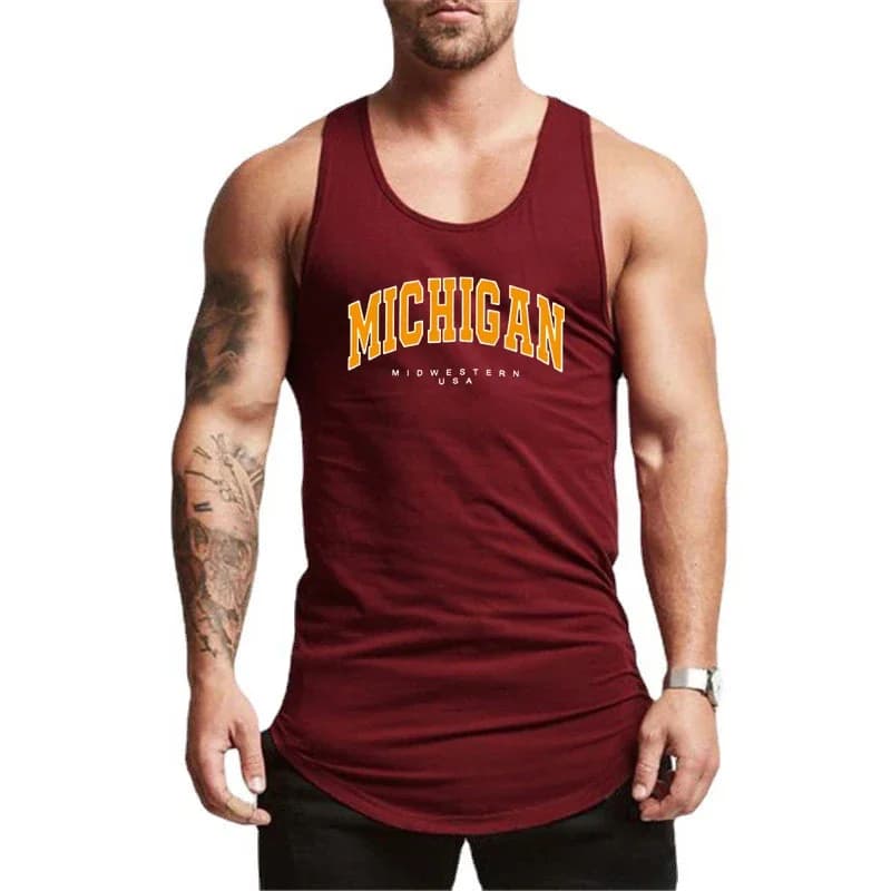 Mens Bodybuilding Clothing Fitness Sportwear Muscle Tank Tops Summer Cotton Running Casaul Vests Gym Workout Sleeveless Shirts