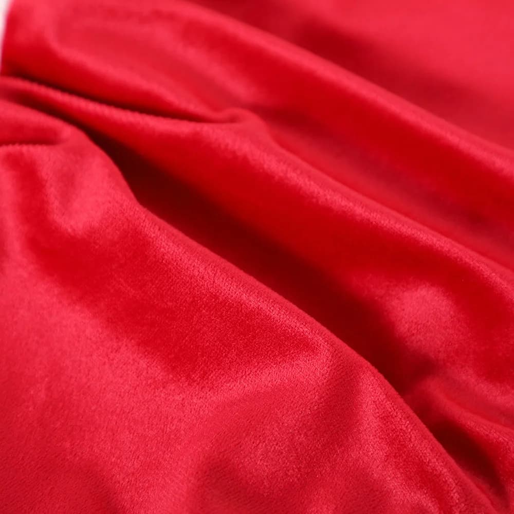 Velvet Christmas Stockings with Pom Trim