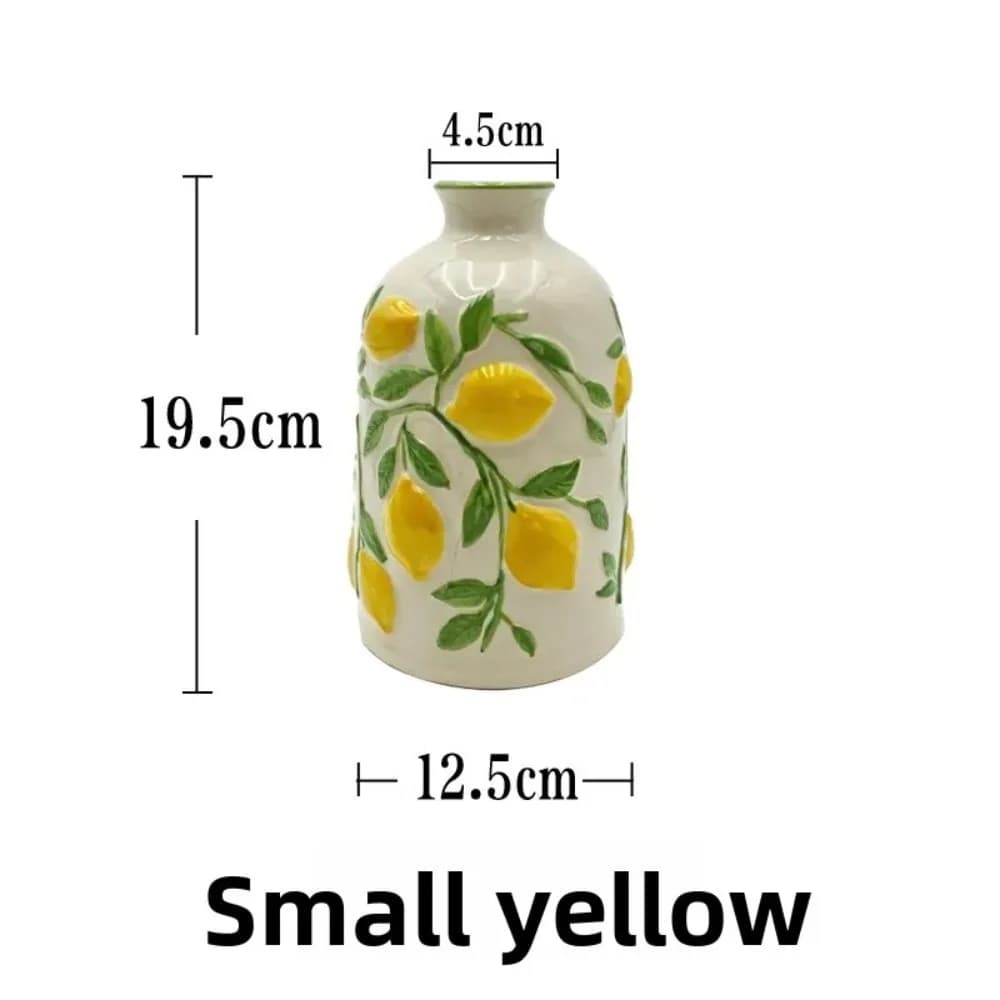 Ceramic Lemon Flower Vase Planter