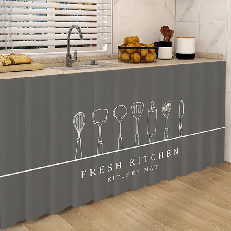 Self-Adhesive Kitchen Cabinet Half Curtain