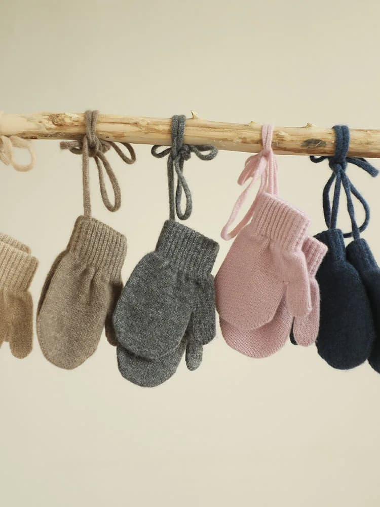 Baby Cashmere Knitted Mittens for Toddlers