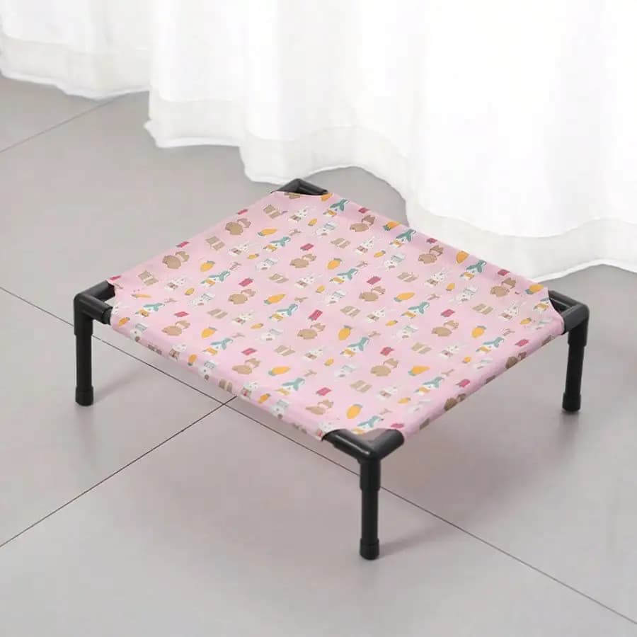 1PC Elevated Pet Bed Raised Small Animal Bed Breathable Washable Cooling Sleep Mat for Rabbit Hamster Cat Puppy Indoor Bed House