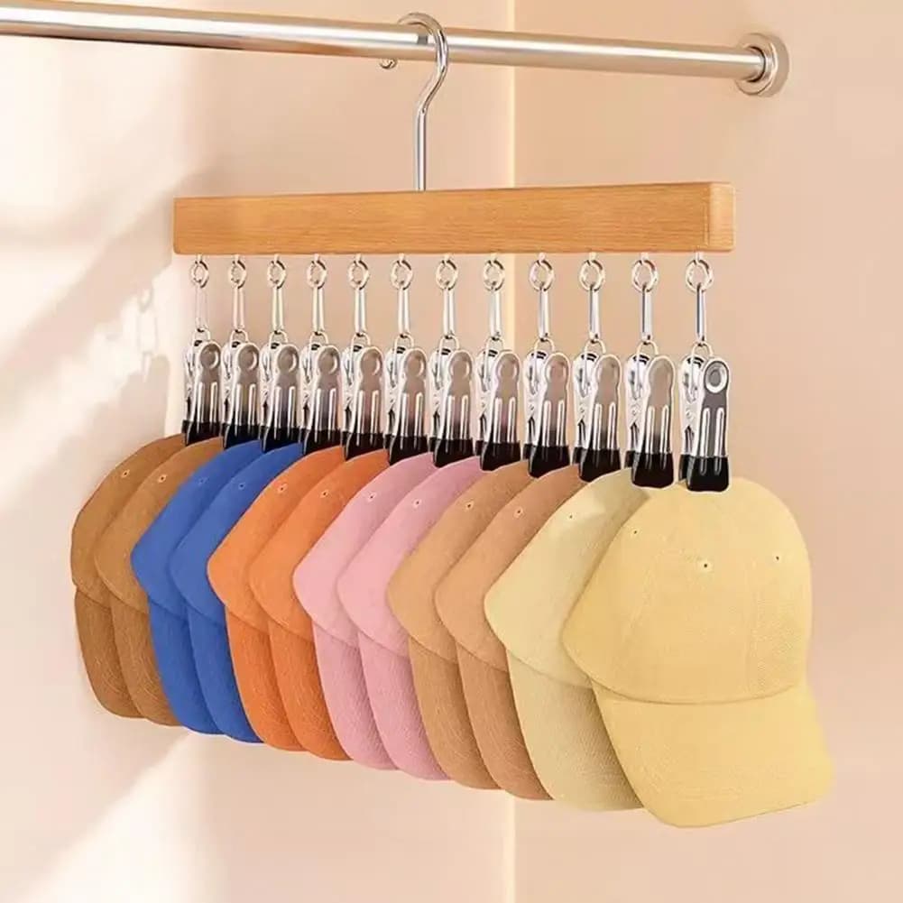Multi-Clip Space-Saving Closet Hanger