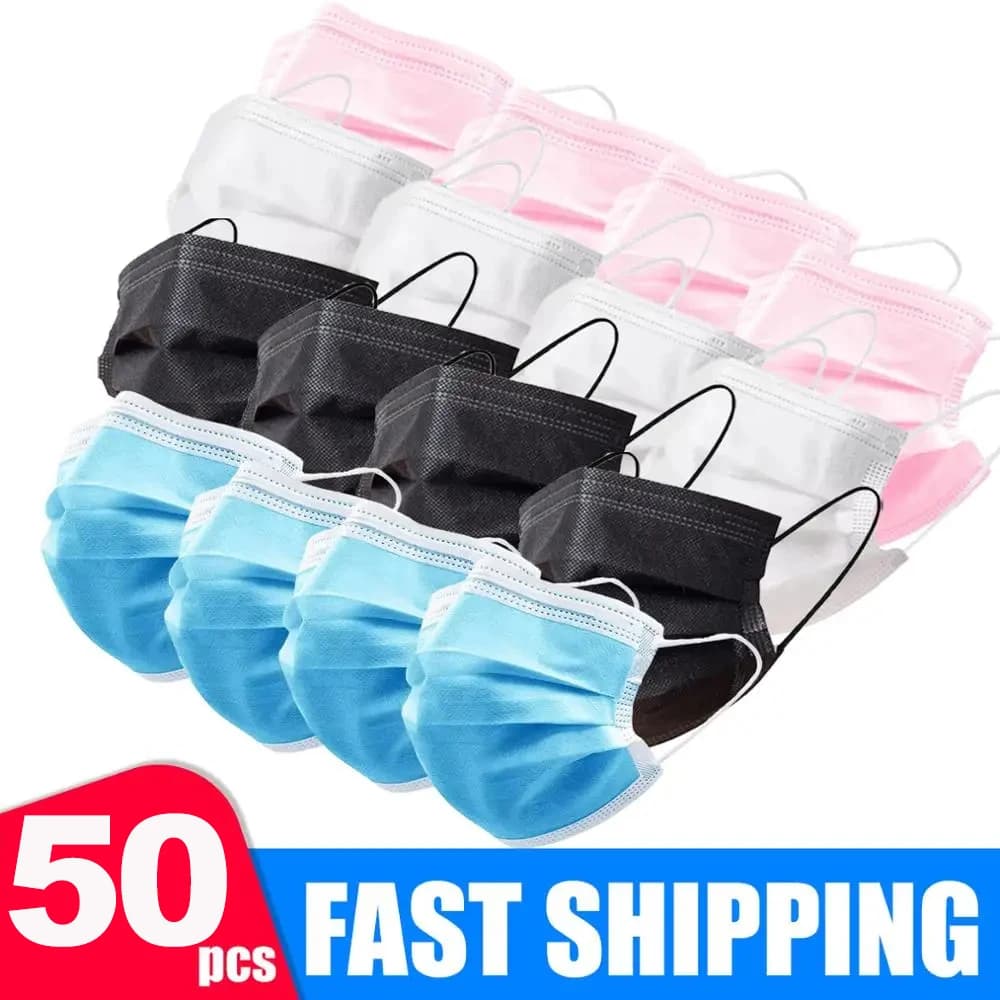 Disposable 3-Layer Face Masks with Earloops