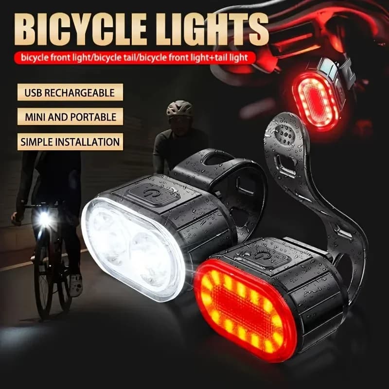 Rechargeable LED Bike Front and Rear Lights