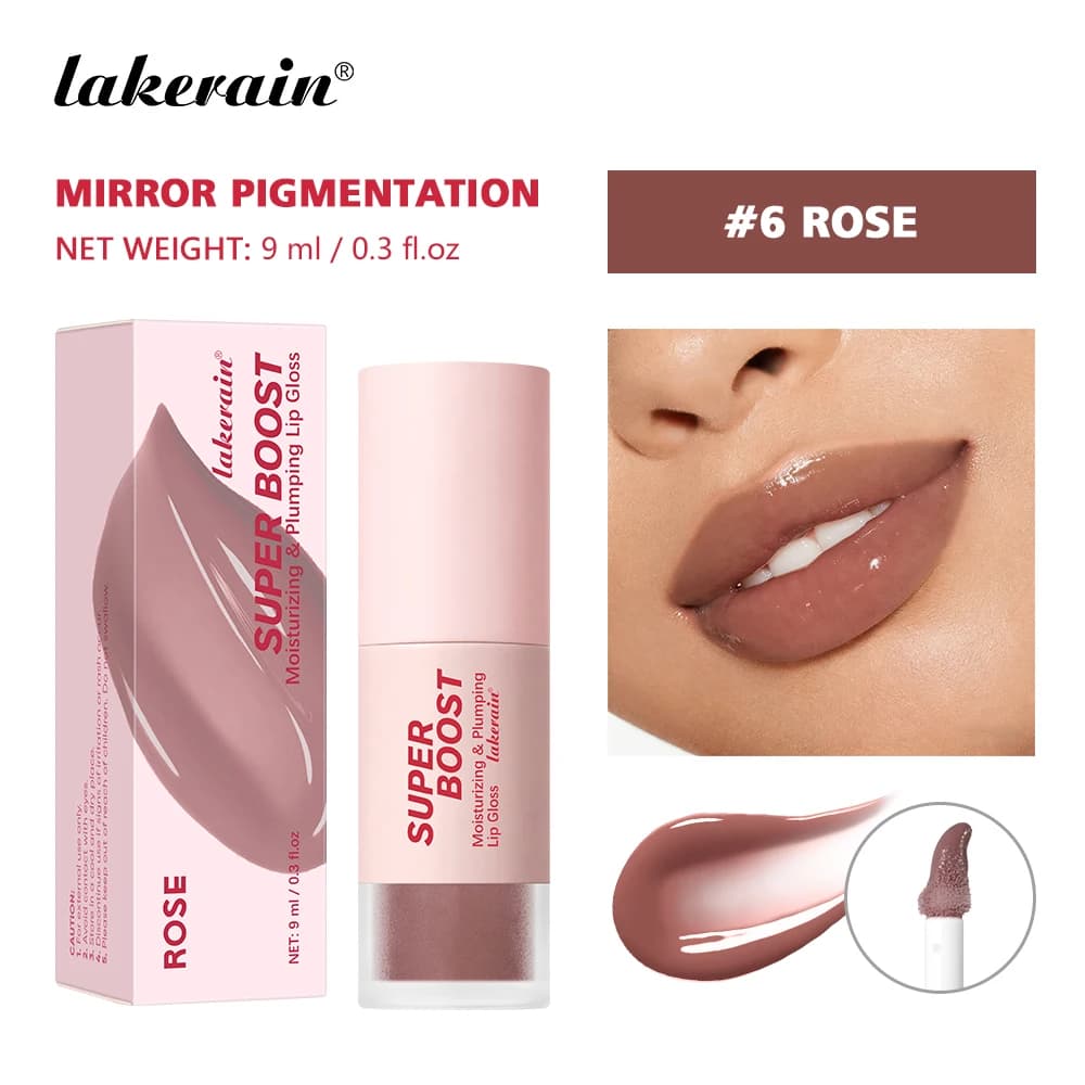 Plumping Lip Gloss Non-Sticky Boosted Mirror Shine And Volume Lip Skin Smooths Hydrating Moisturizing Lip Gloss Cosmetics