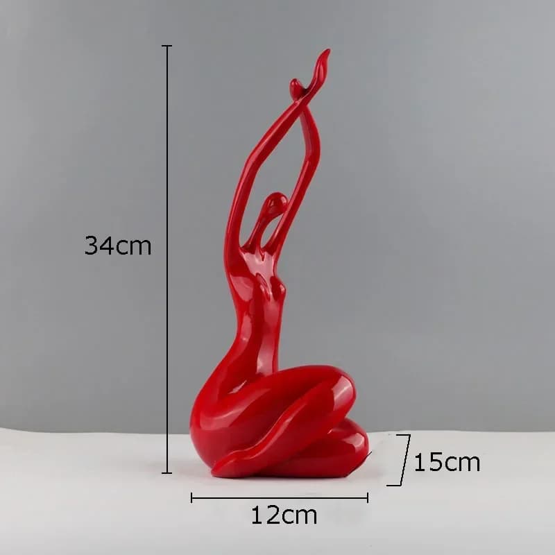 Yoga Figures Statue Abstract Artwork Ornaments Desk Decoration Minimalist Yoga Character Resin Sculpture Modern Home Decor