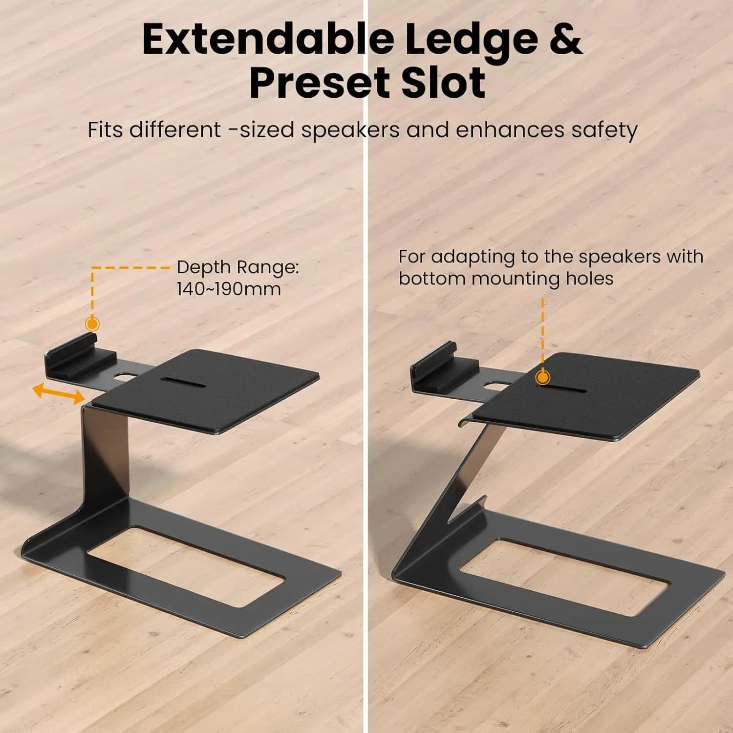 Tilting Desktop Speaker Stands With Vibration Pads