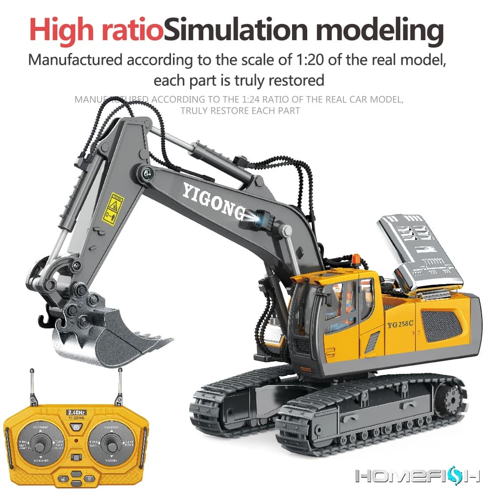 Remote Control Excavator Dump Truck Bulldozer Toy