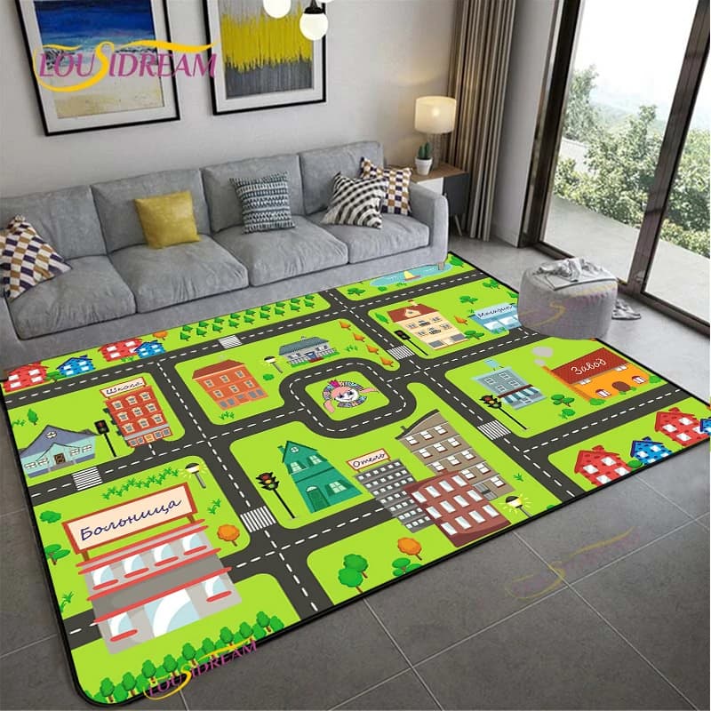 Road Traffic Non-Slip Area Rug