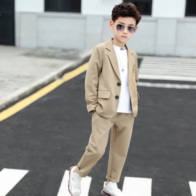 Boys Casual Blazer and Formal Pants Set