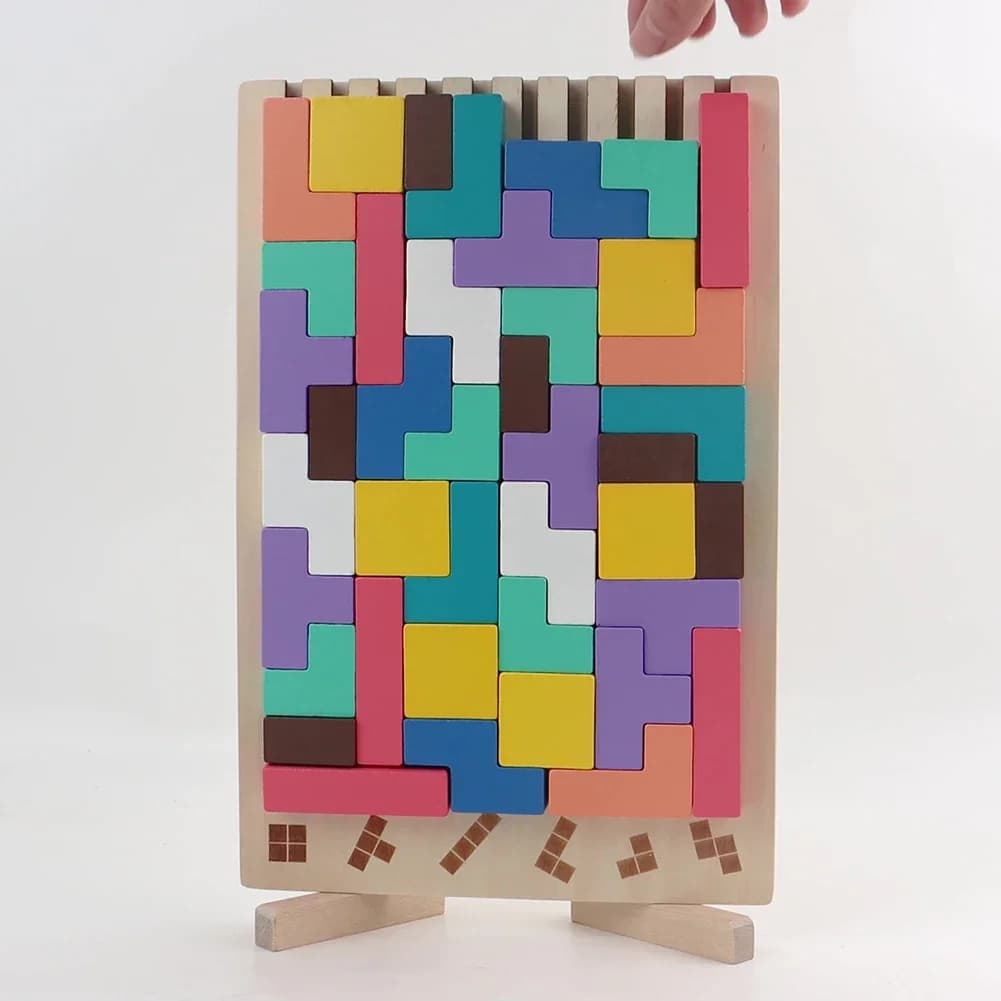 Wooden 3D Russian Blocks Puzzle Toy