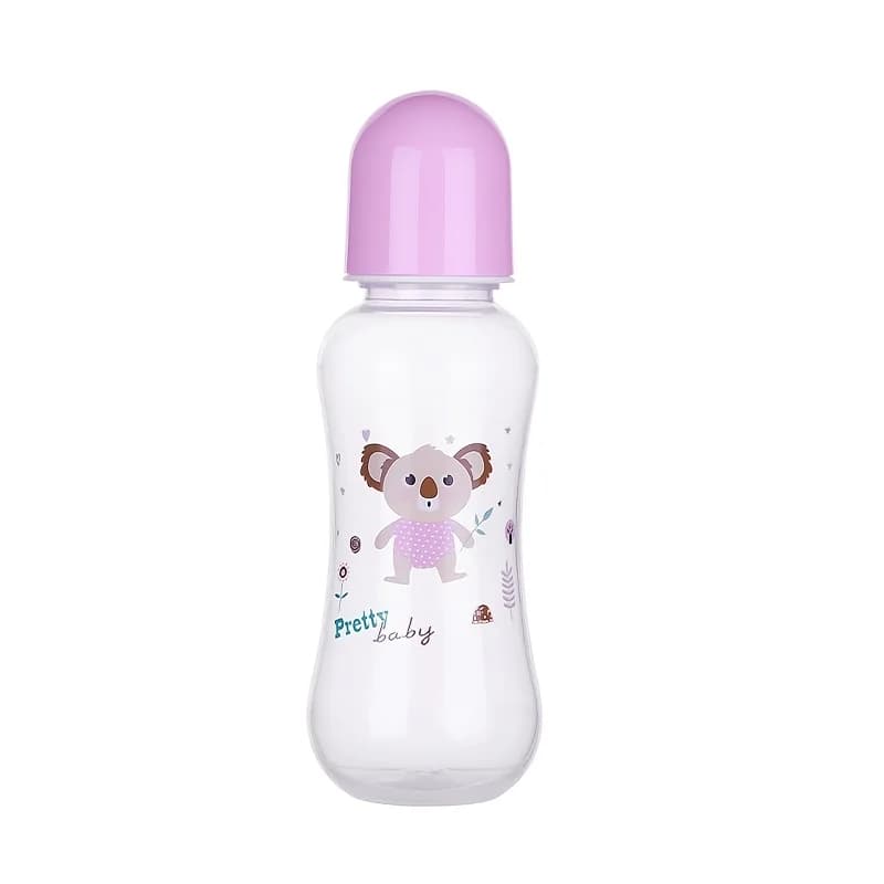 Baby feeding bottle, Newborn bottle, without handle, with the cartoon parttern, Four color