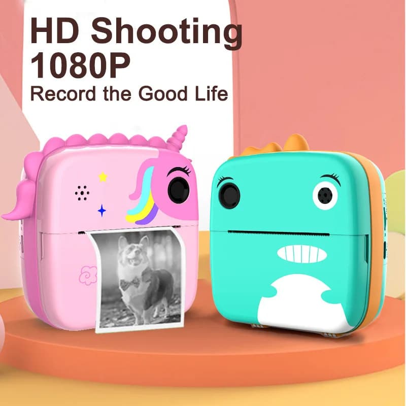 Instant Photo Camera with Printer for Kids