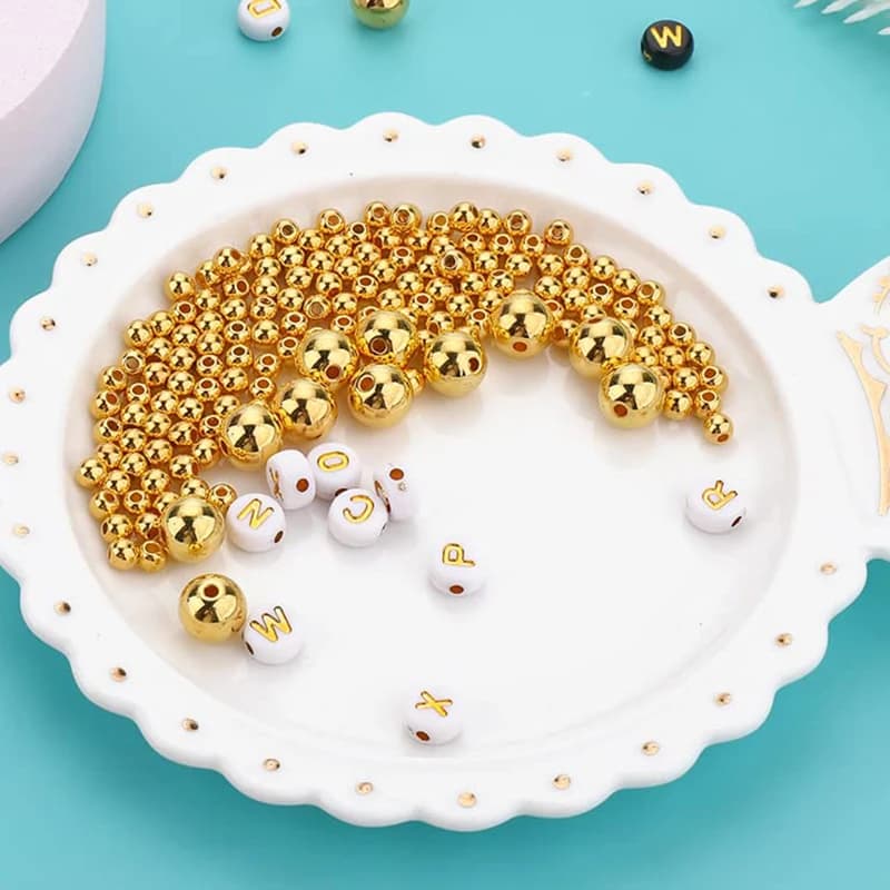 Jewelry Making Kit With Golden and Alphabet Beads
