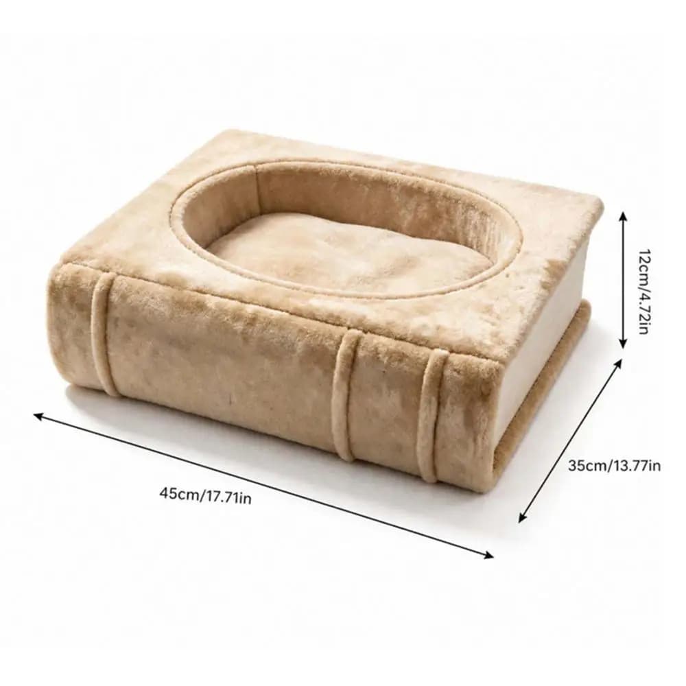Book-Shaped Cat Bed