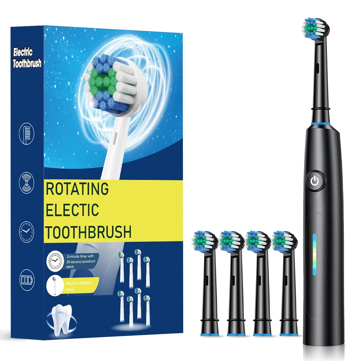Electric Toothbrush 5 Modes Waterproof Rotary
