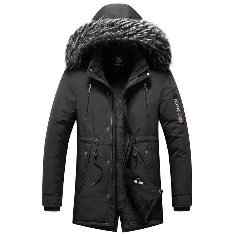 Men's Winter Wool-Lined Parka Jacket