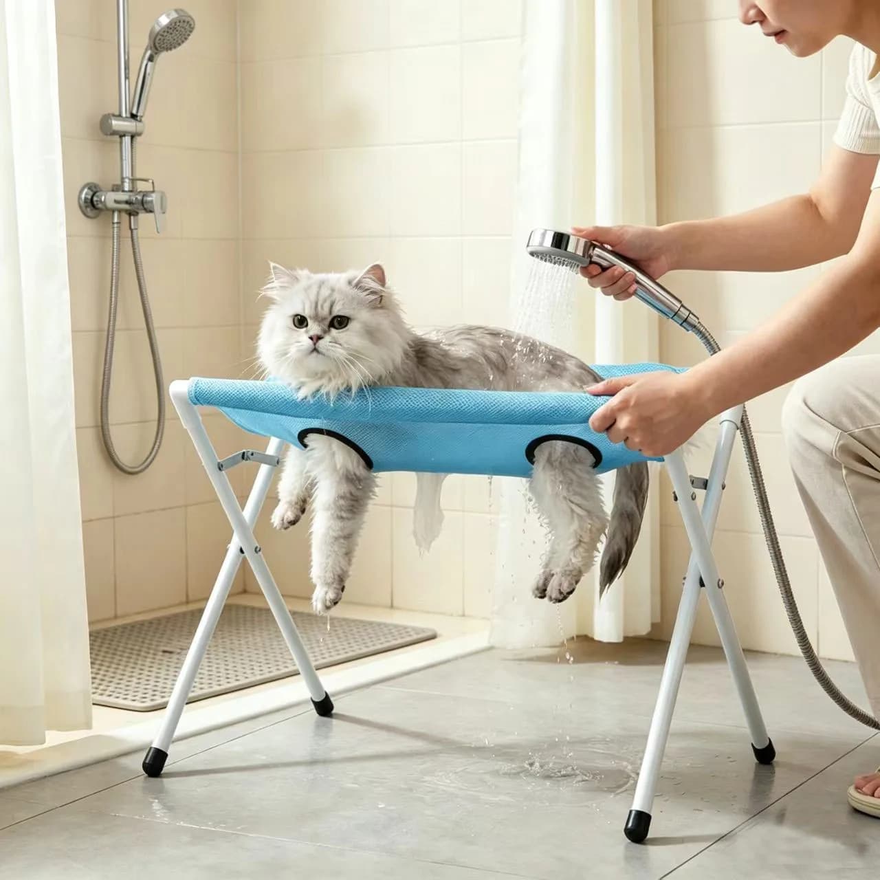 Portable Folding Pet Bath Grooming Bed