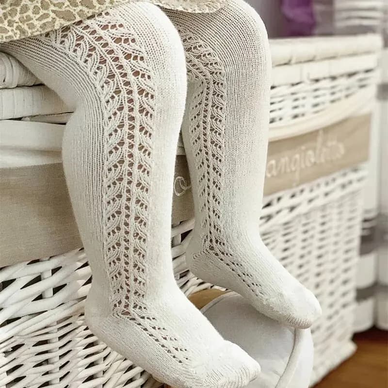 Baby Cotton Tights Solid Princess Style