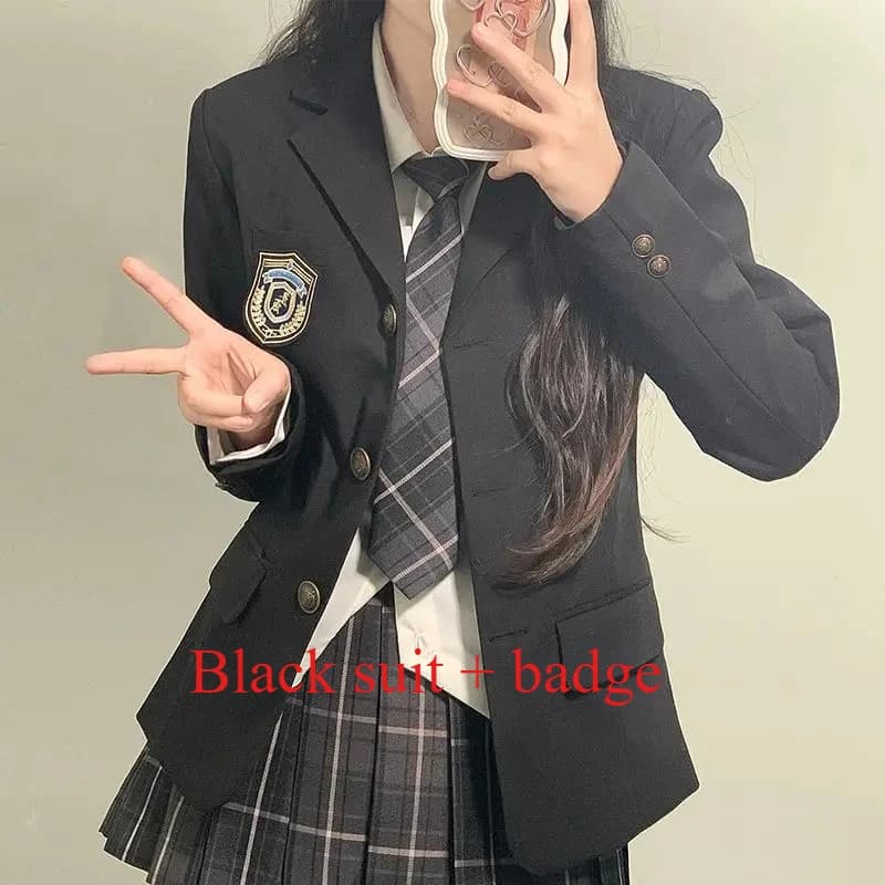 Female Student School Uniform Jacket Set