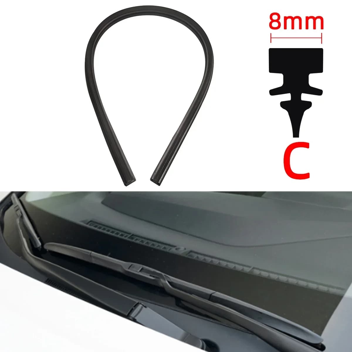 Universal Windshield Wiper Blade Refill Strips