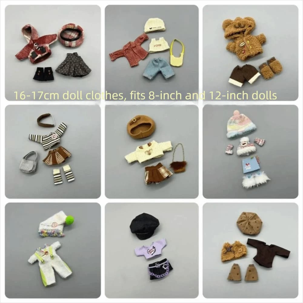 Accessories Casual Wears Elegant Dresses Humanoid Dress Up OB11 Clothes Set Handmade Cotton Cloth Princess Skirt DIY
