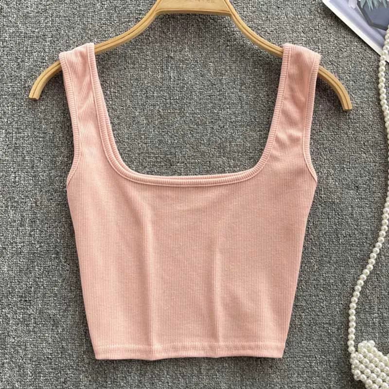 Women's Backless Y2K Crop Tank Top