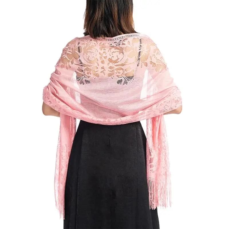 Sheer Tassel Shawl Wrap