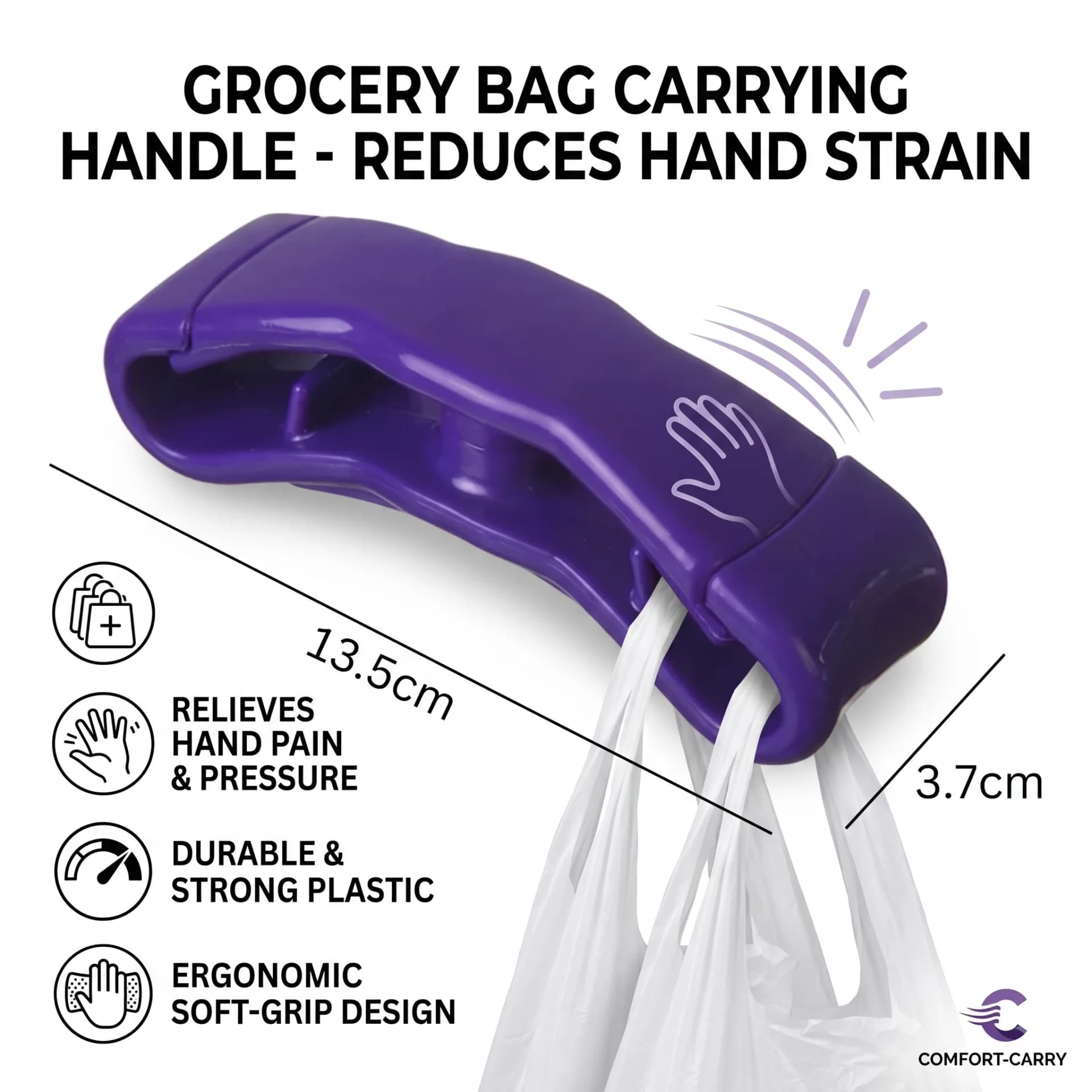 Ergonomic Grocery Bag Handle Carrier