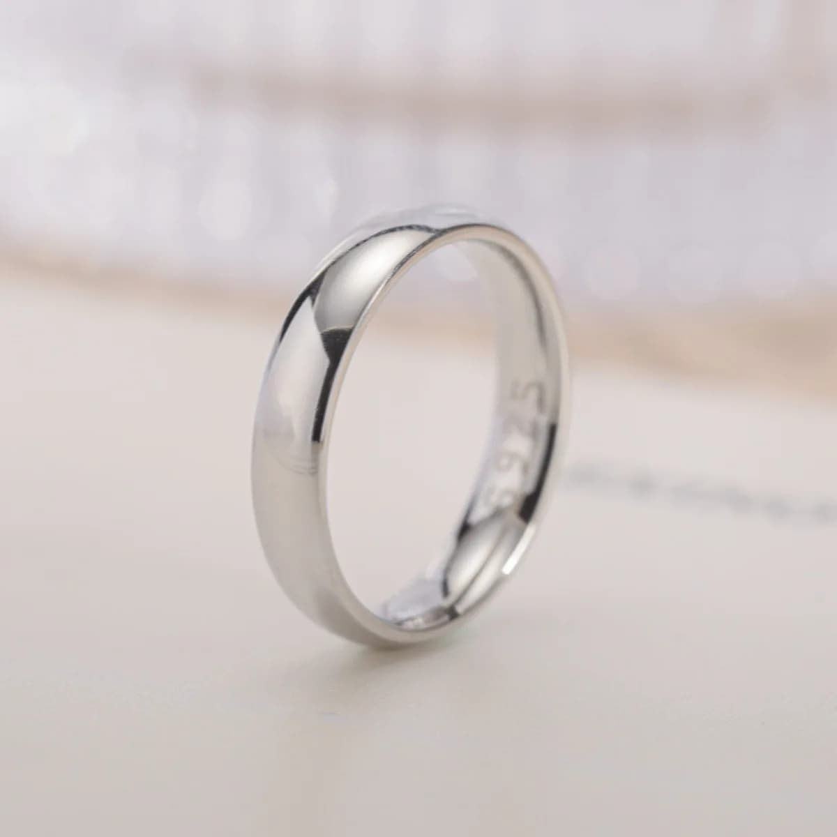Gold-Plated Stainless Steel Couple's Wedding Ring