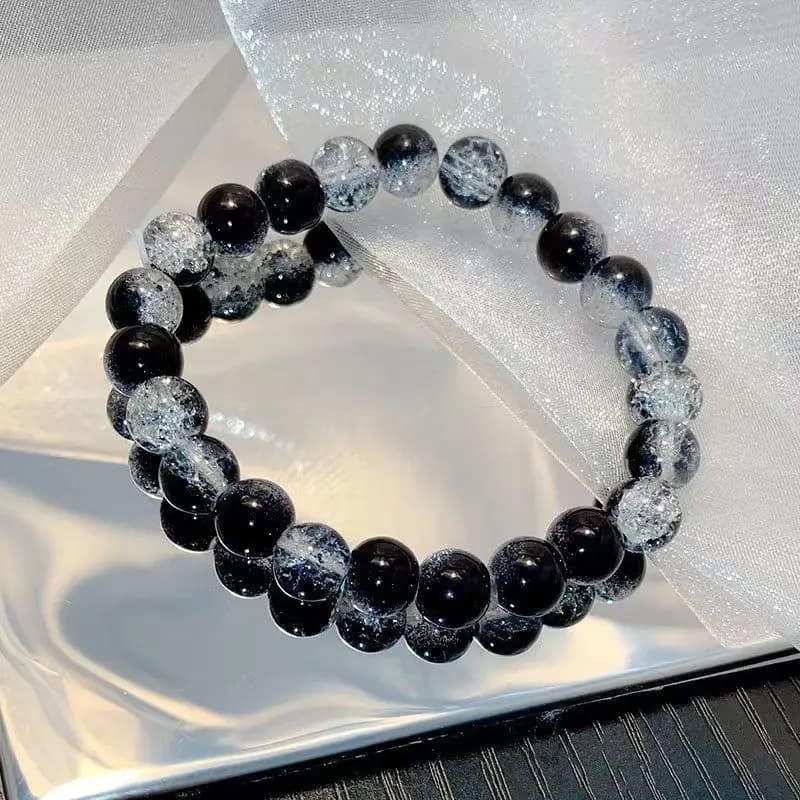 8mm Beaded Stretch Bracelet Cracked