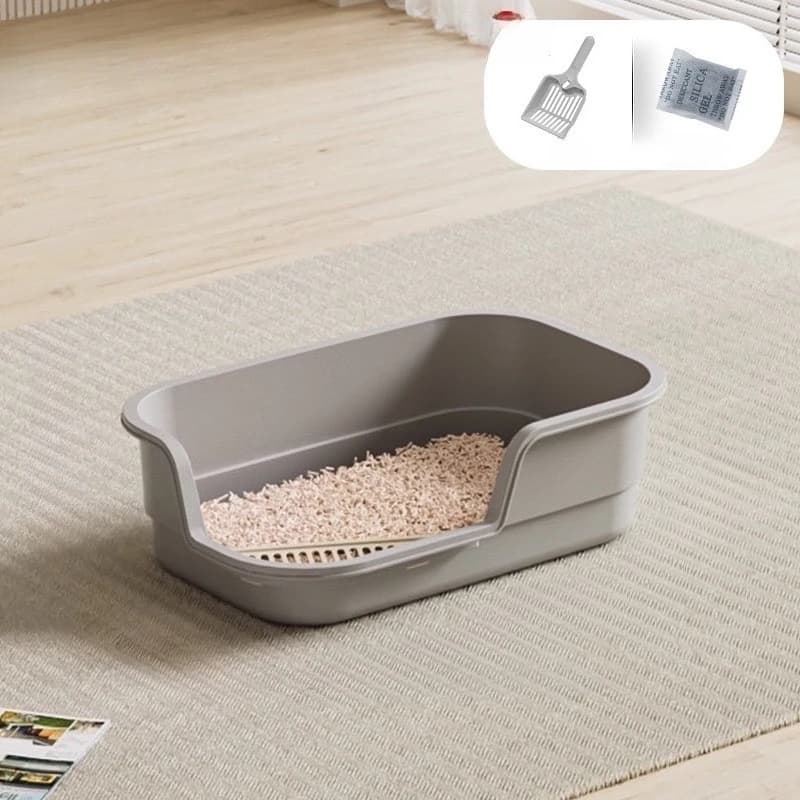 Jumbo Anti-Splash Semi-Covered Cat Litter Box