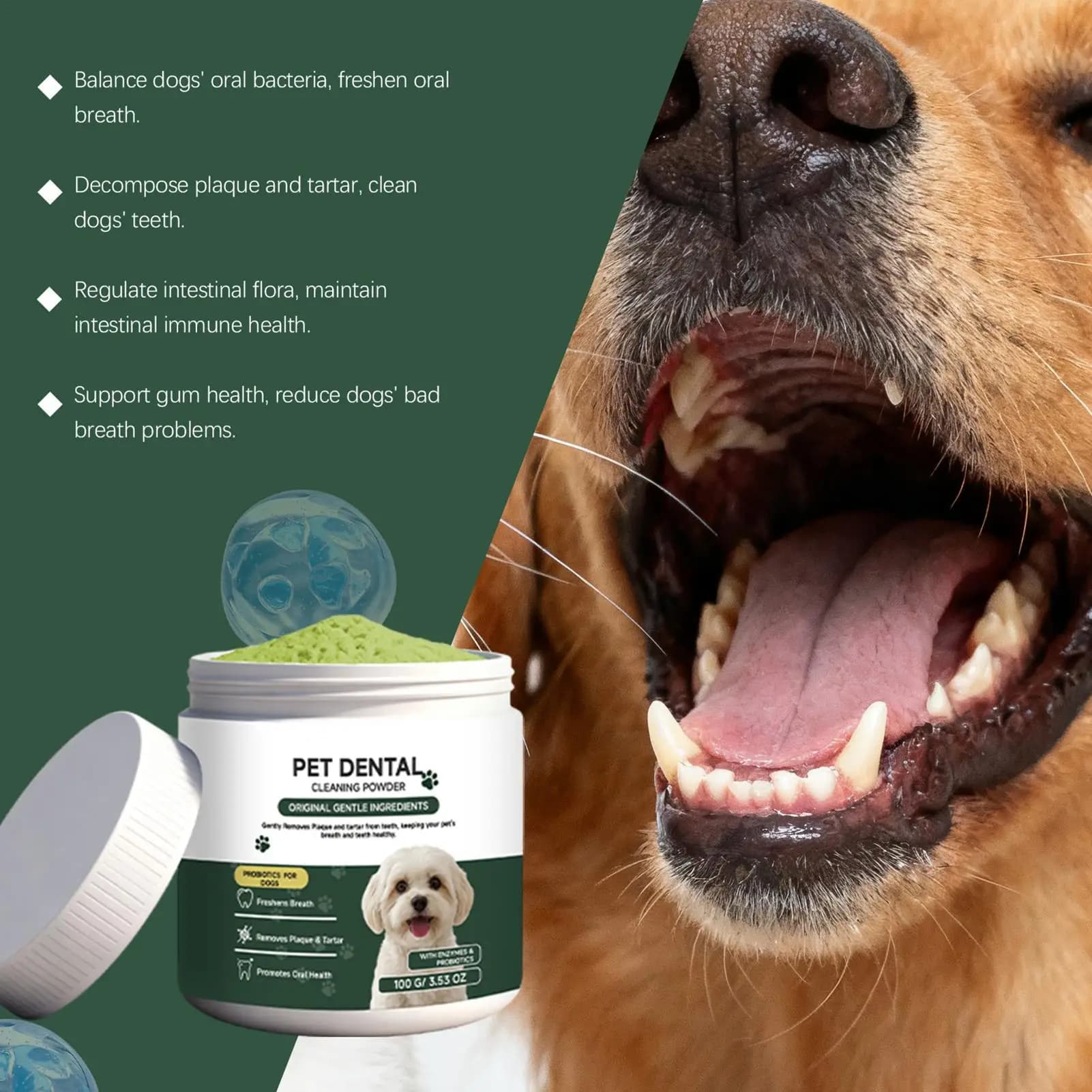 Dog Tooth Powder Breath Freshener