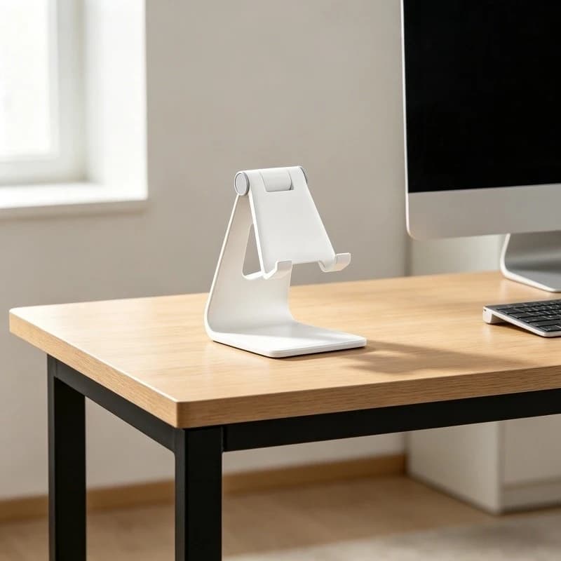 1PC Adjustable Phone Stand - Durable PP material, adjustable angle, compatible with all phones - Hands-free