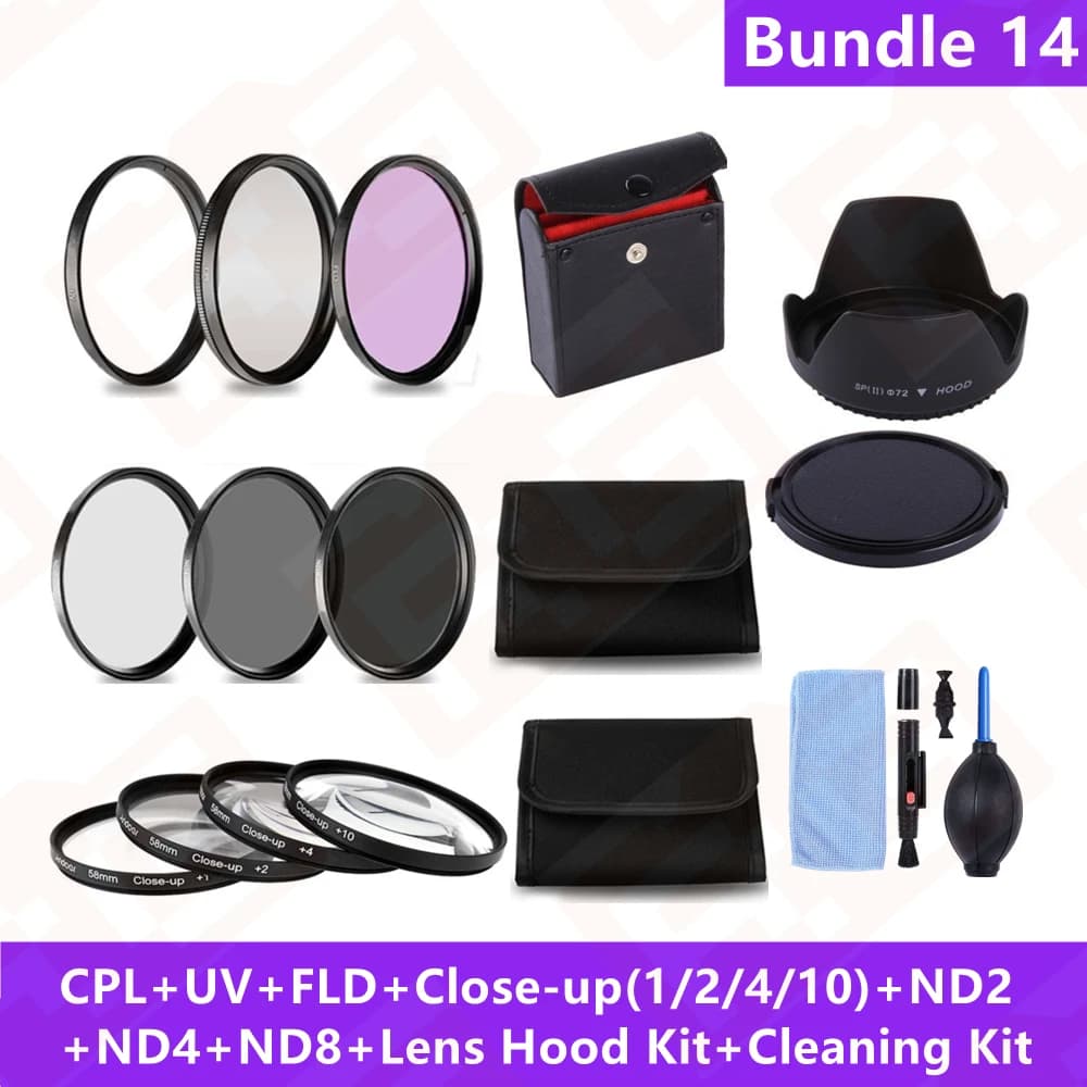Camera Lens Filter Kit with ND and Macro Lenses