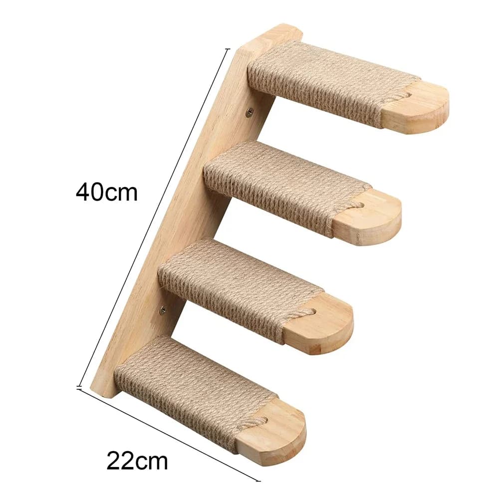 Wall-Mounted Cat Climber Set with Shelves