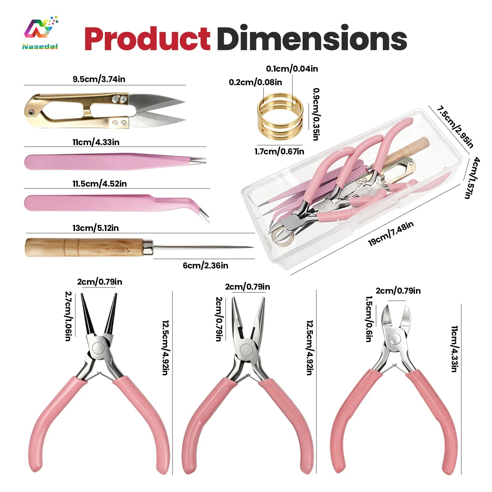Jewelry Making Tool Kit with Pliers and Scissors