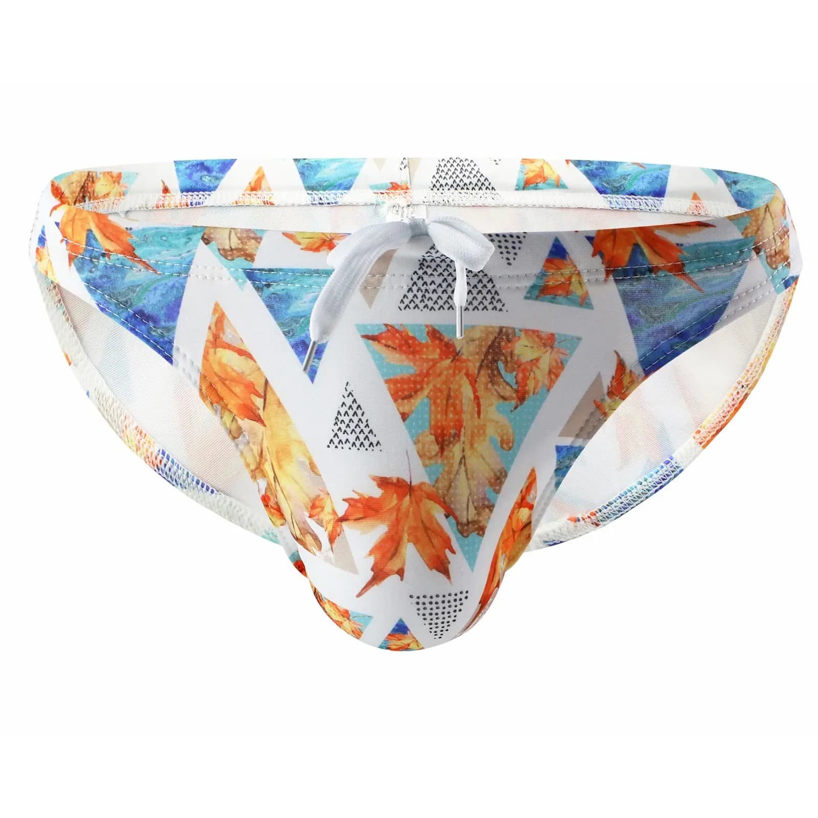 Men's Quick-Dry Swimming Briefs with Drawstring