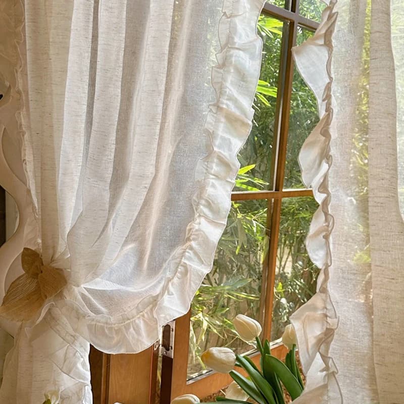 French Ruffled Sheer Curtains