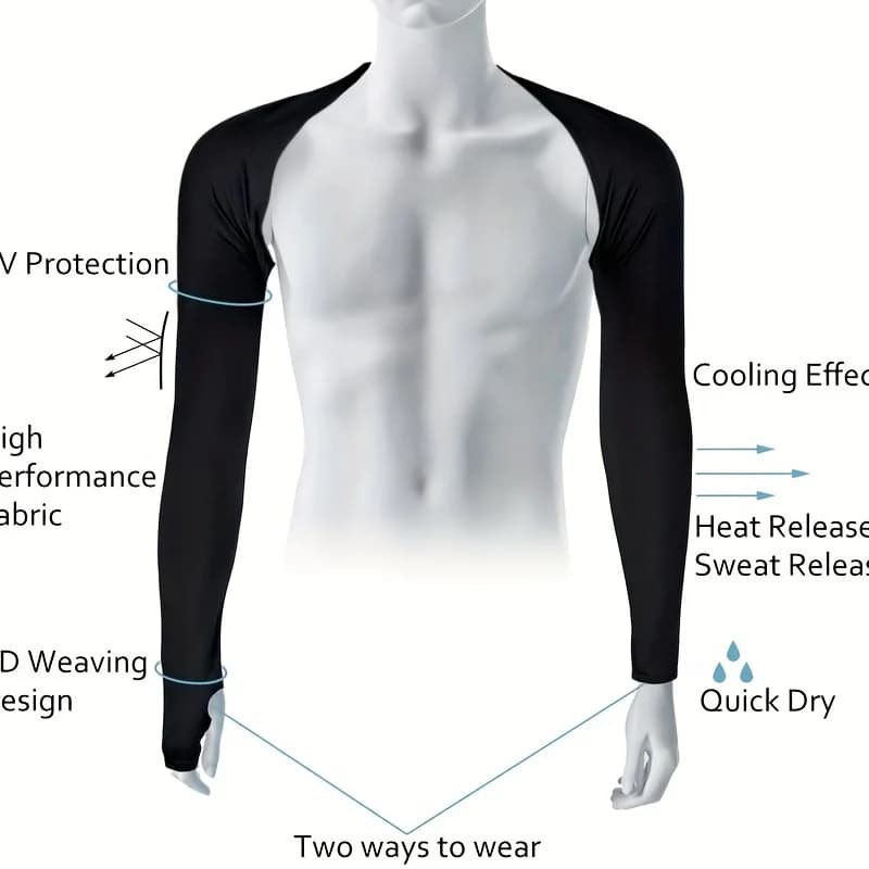 Women's Sports Sun Protection Shawl Thin Style Shoulder Length Women's Sports Sleeve Perfect For Outdoor Golf, Running, Cycling