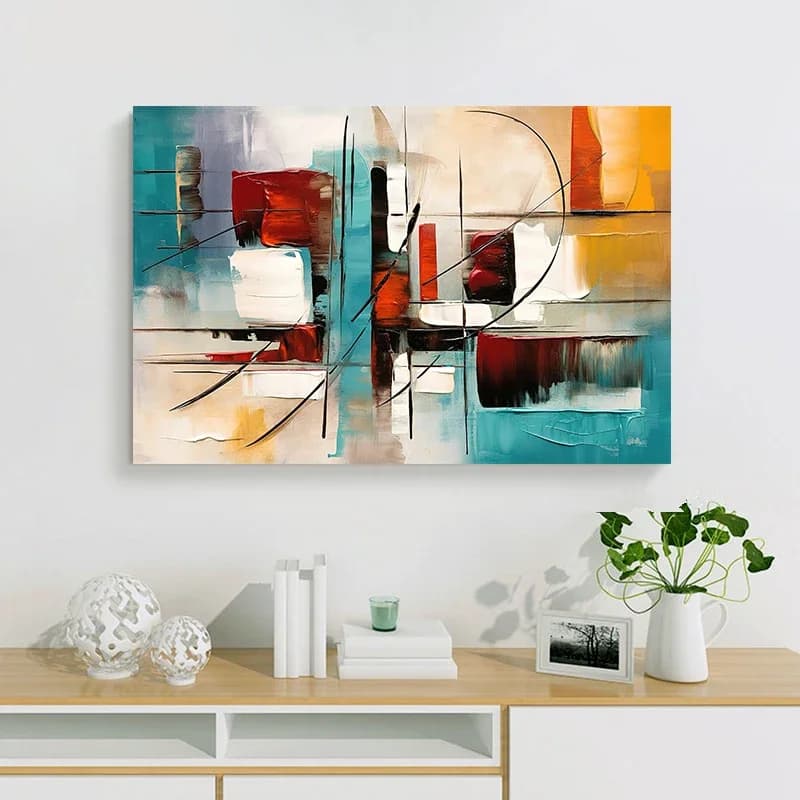 Abstract Matte Oil Painting Canvas Print
