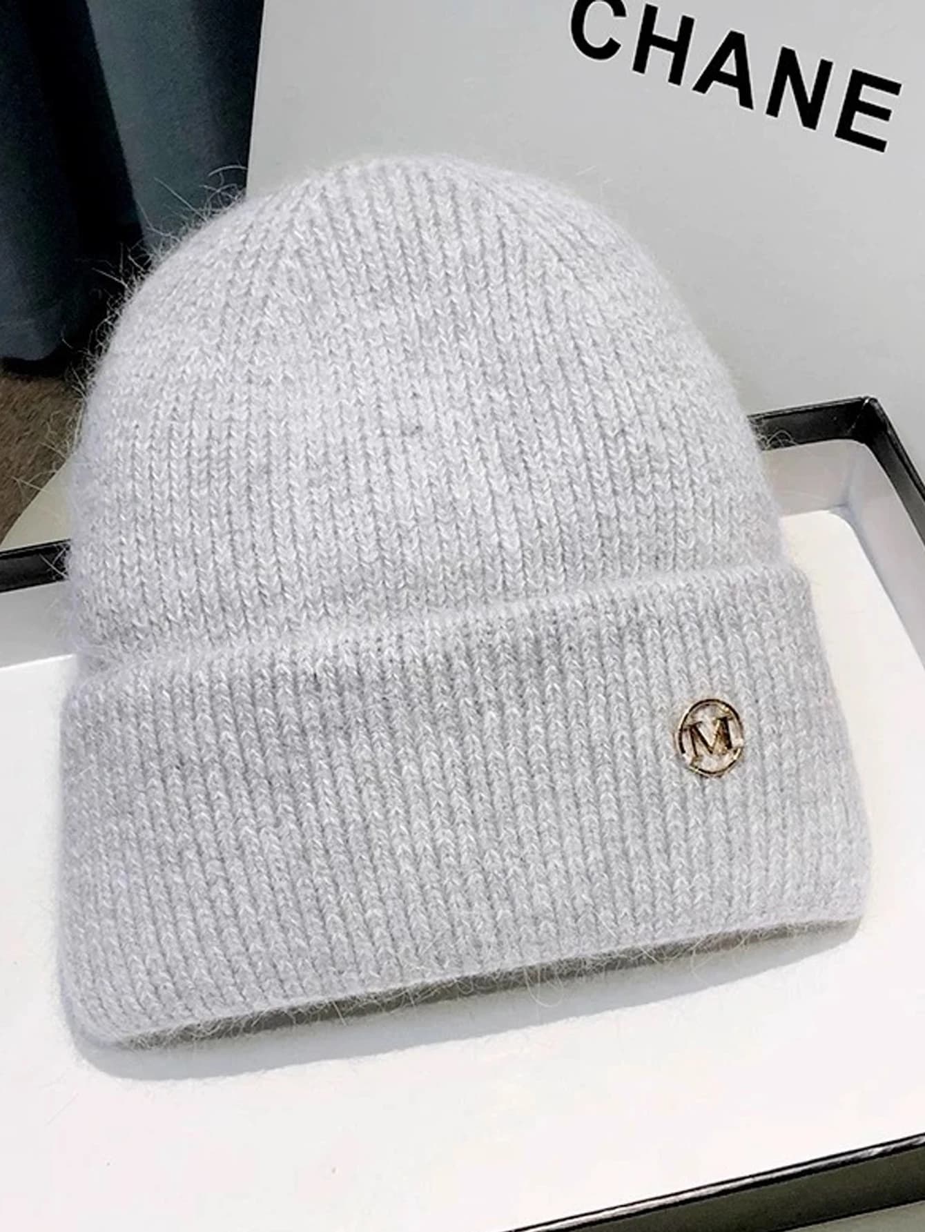 Fleece-Lined Knit Beanie with Ear Protection