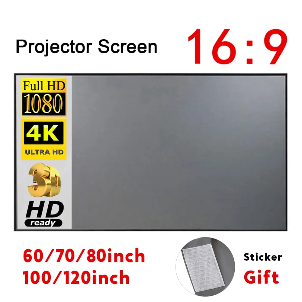 Portable Projector Screen 60-120 Inches
