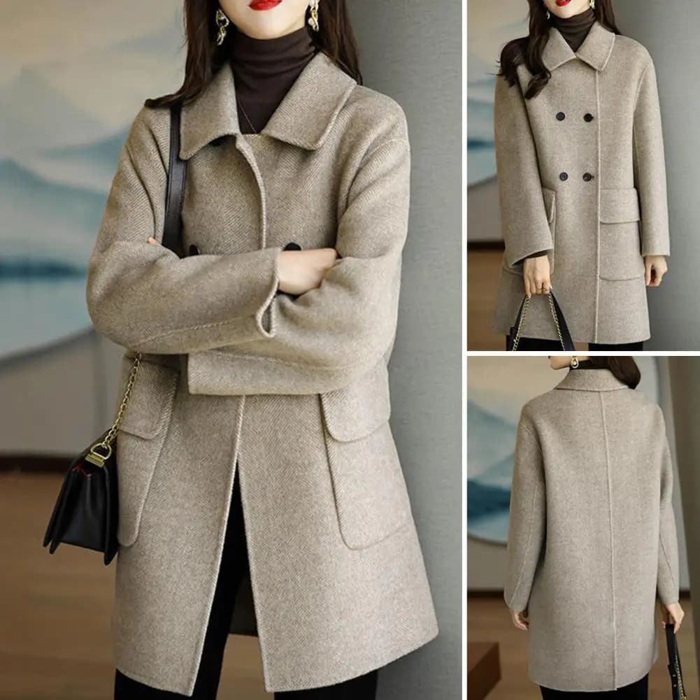 Women's Mid-Length Polyester Coat