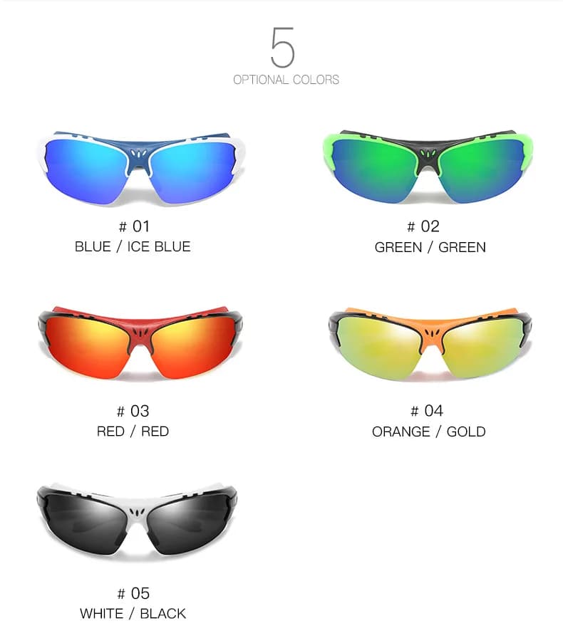 Men Women Sports Sunglasses Goggles Cycling Glasses Outdoor Sports Sunglasses Motorcycle Running Fishing Polarized Sunglasses