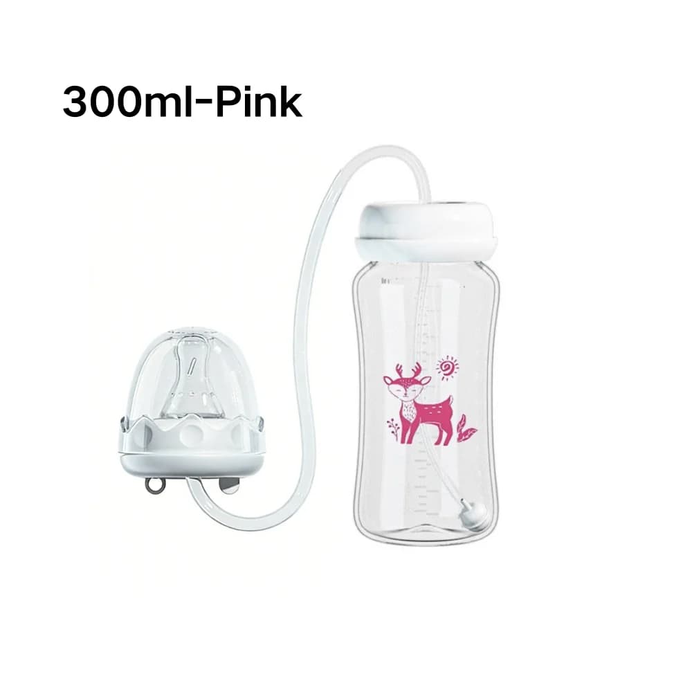 Baby Bottle with Straw Anti-Choke Design